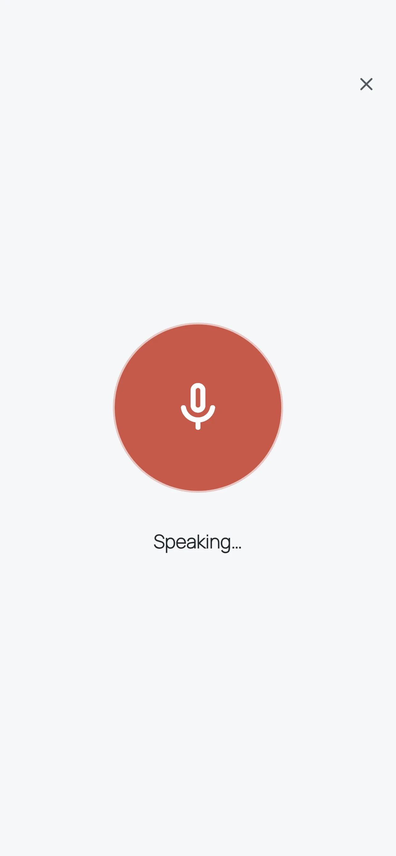 Walkie-talkie voice mode screen