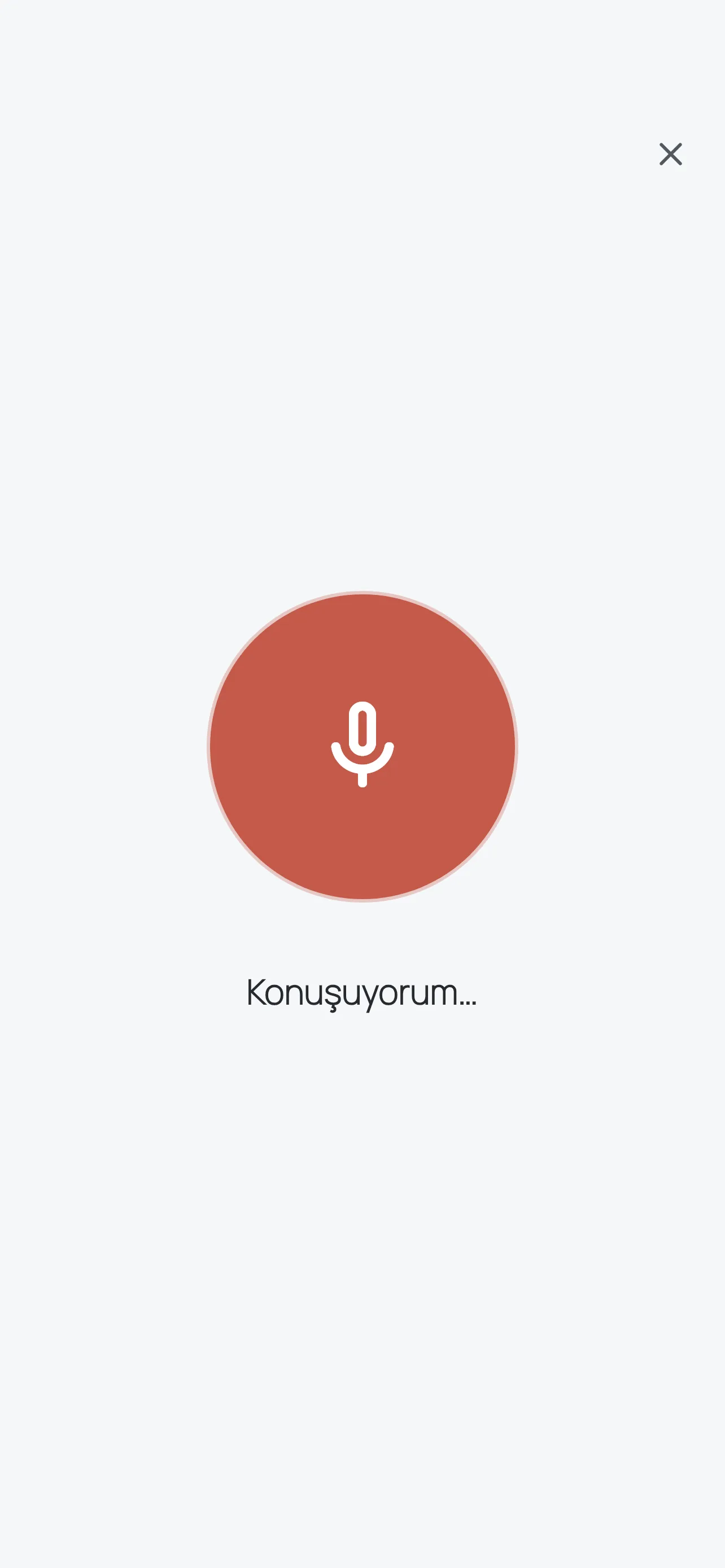 Bas-konuş sesli mod ekranı